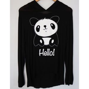 Enough About Me | long sleeve hooded shirt, size M